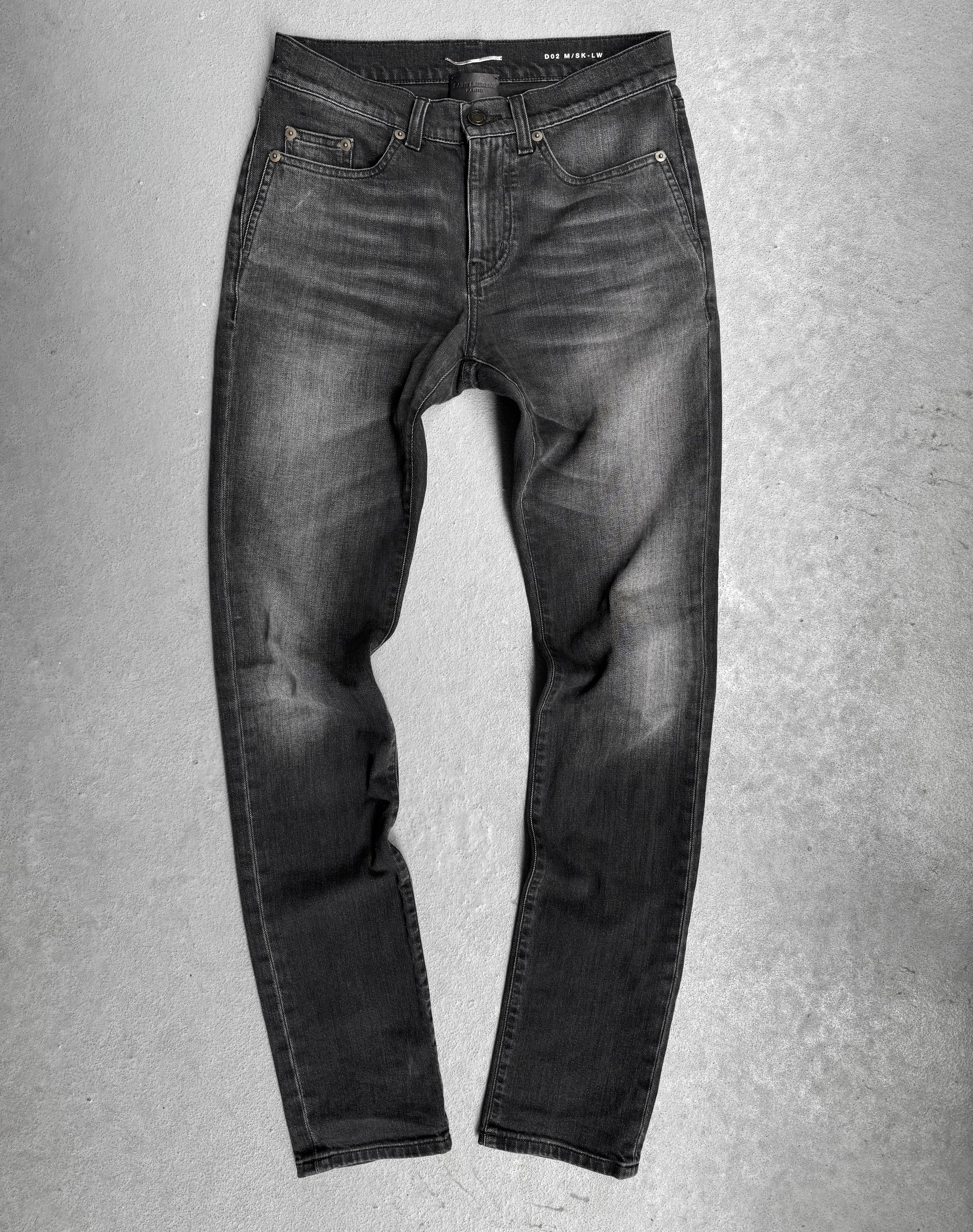 Saint Laurent Paris AW17 'D02' Washed Grey Skinny Denim – DRIEW