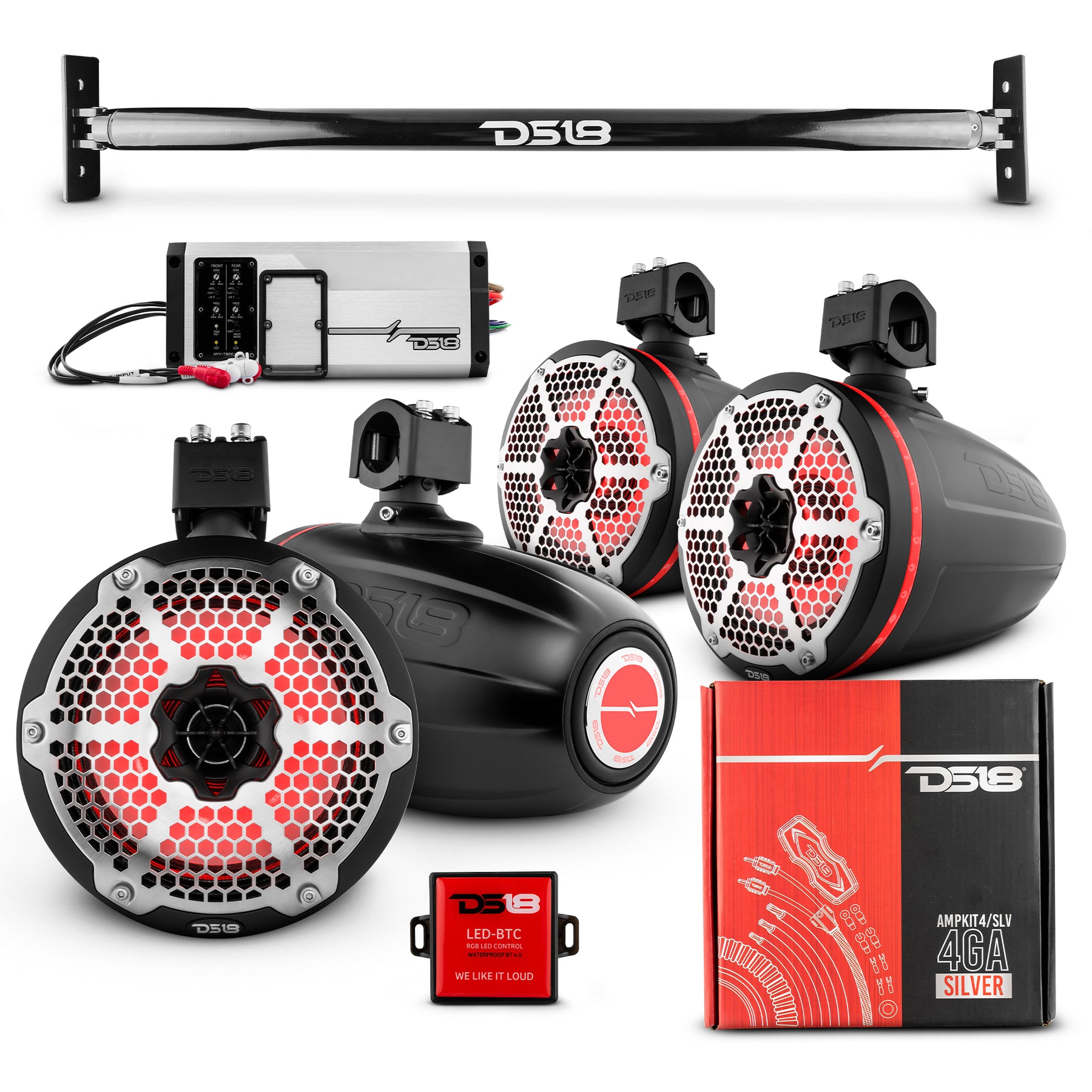 DS18 Ultimate Sound Package for Jeep JL/JLU Tube w/Marine RGB