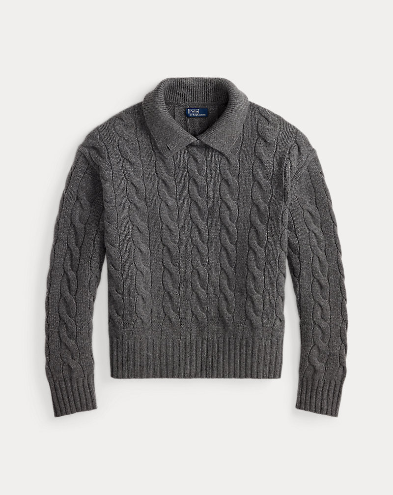 ケーブルニット ウールカシミヤ ポロ セーター | ラルフ ローレン公式