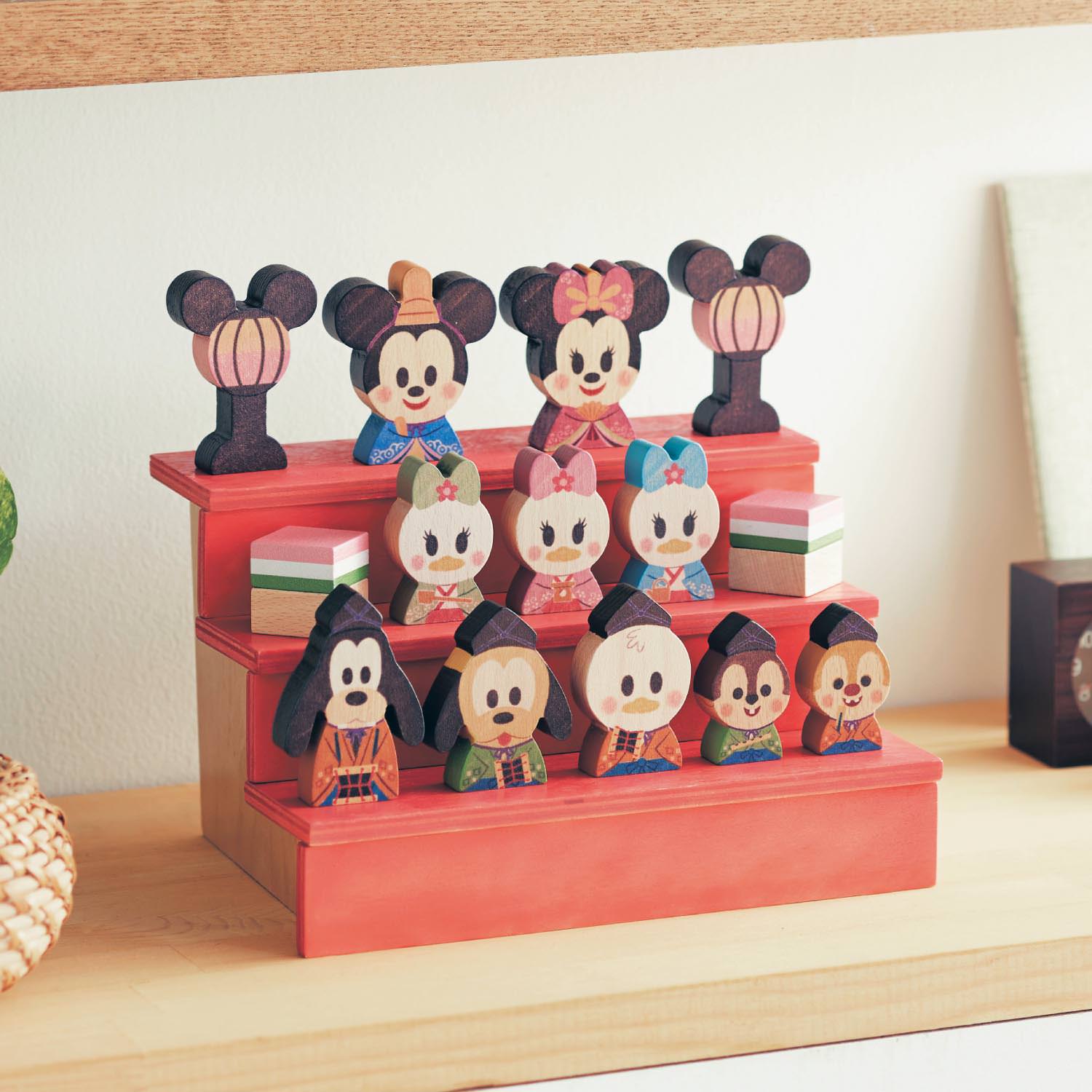 木の風合いが優しいディズニーのおひなさま！ベルメゾン「Disney