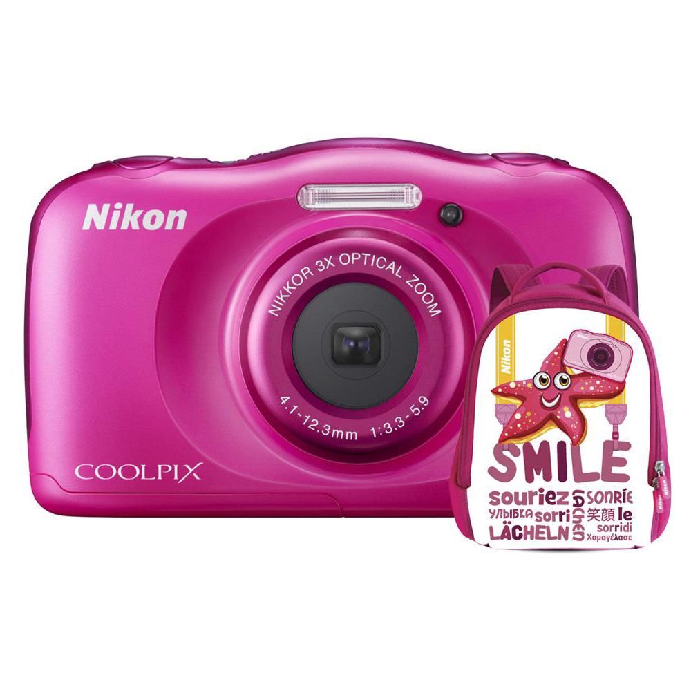 Nikon Coolpix W100 Waterproof Camera - Pink + Backpack Kit | Park