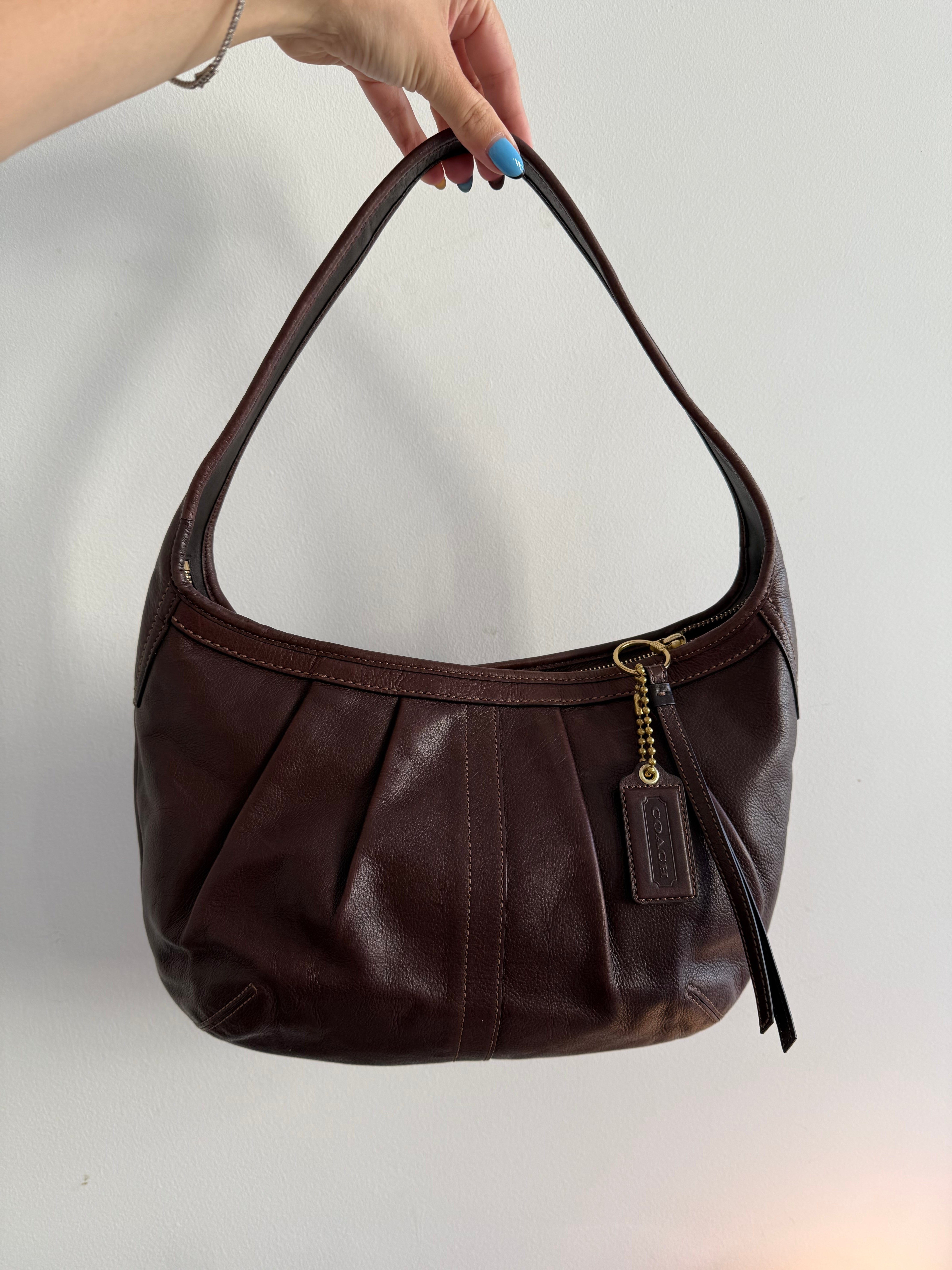Coach Brown Leather Shoulder Bag – Duniz Vintage