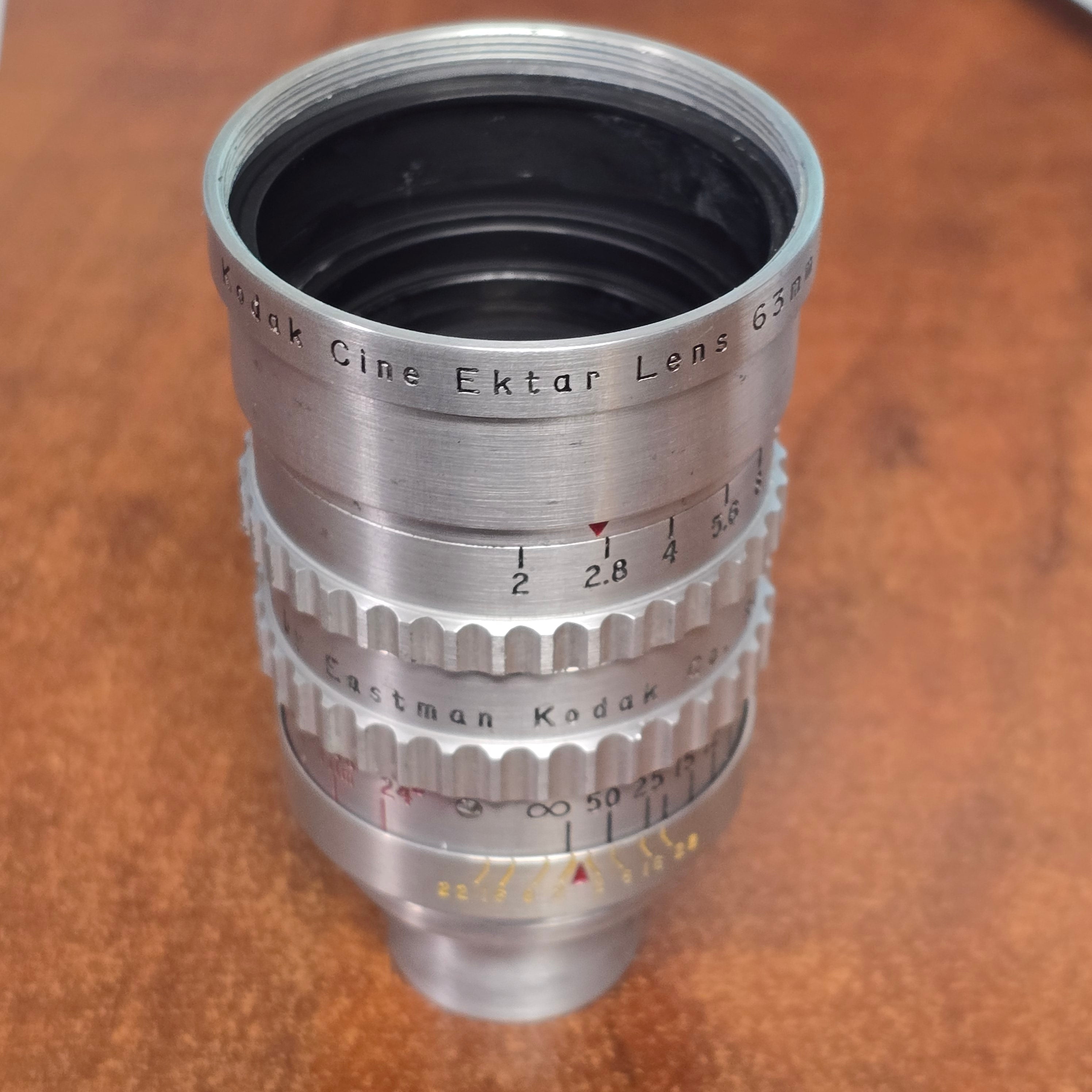 Kodak Cine Ektar 63mm f2 S-Mount Lens S# ET1308 – Du-All Camera