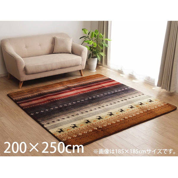 イケヒコ DXラディ ラグ ギャッベ柄 ホットカーペット対応 長方形 200