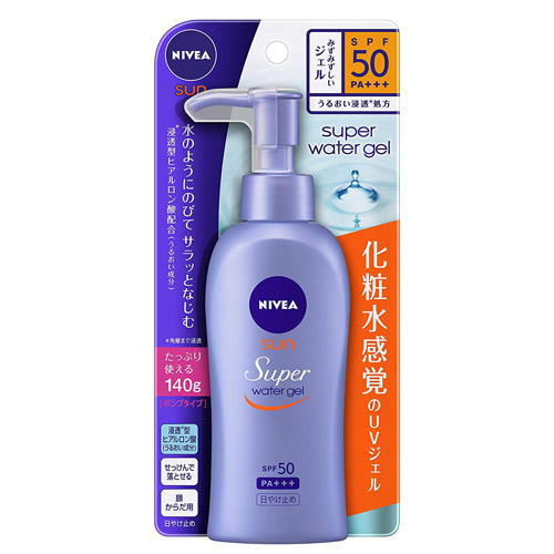 花王 日焼け止め ニベアサン ウォータージェル SPF50 PA＋＋＋ ポンプ
