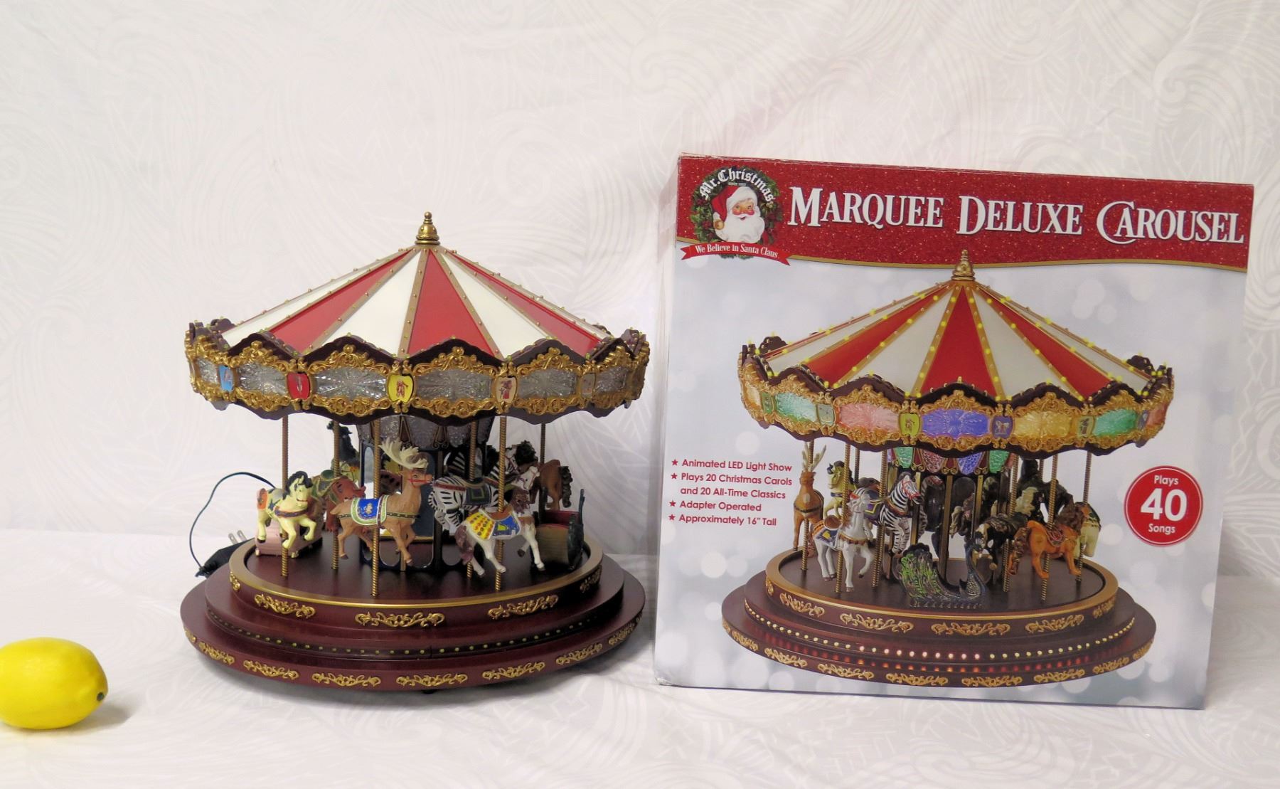 Mr. Christmas Marquee Deluxe Carousel LED Light Show w/ Music
