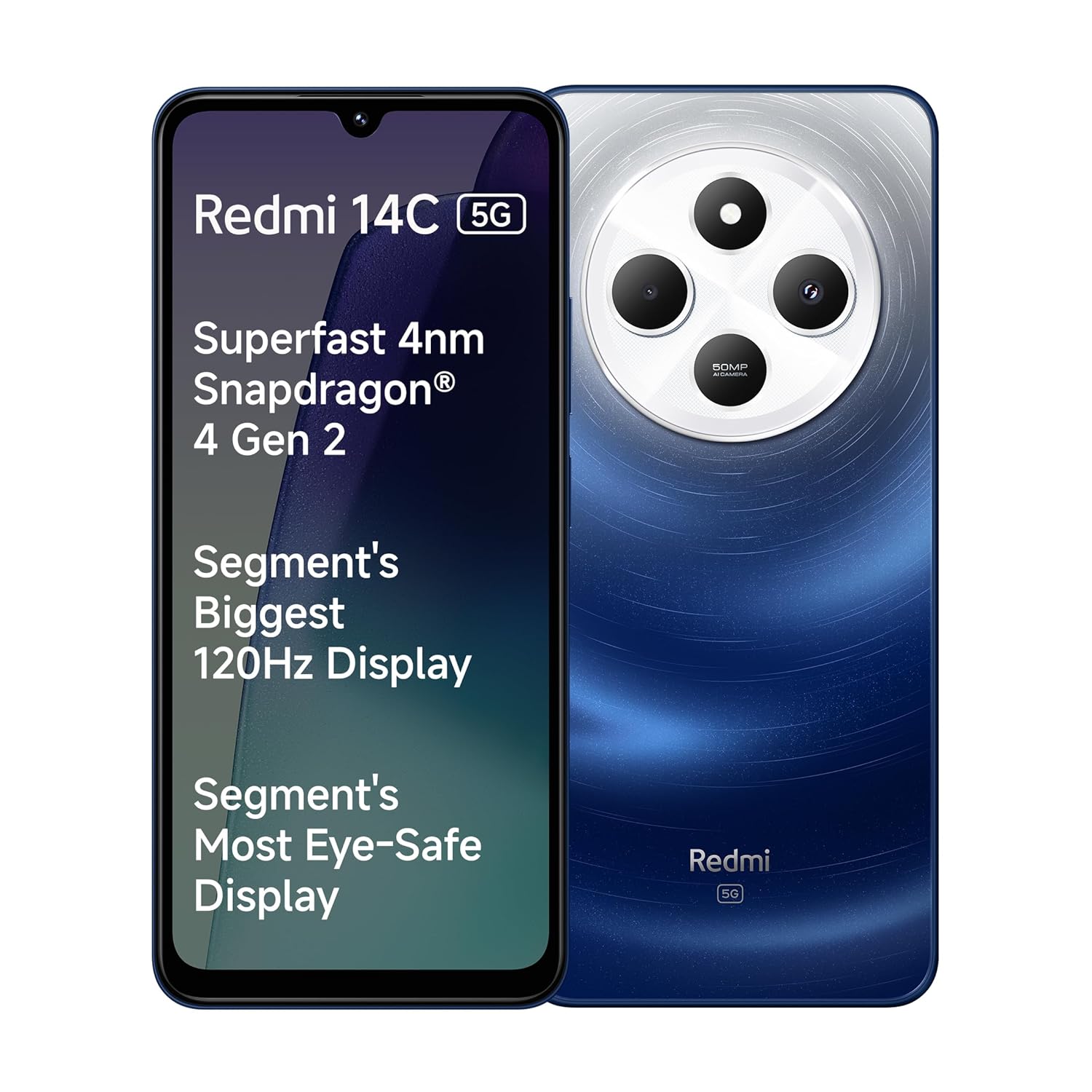 Redmi 14C 5G (Starlight Blue, 4GB RAM, 64GB Storage) | Superfast