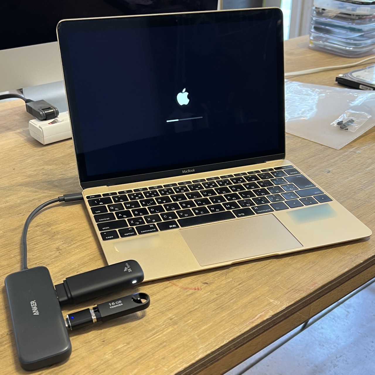 MacBook (Retina, 12-inch, Early 2016) 内臓SSDを認識しない 外付け