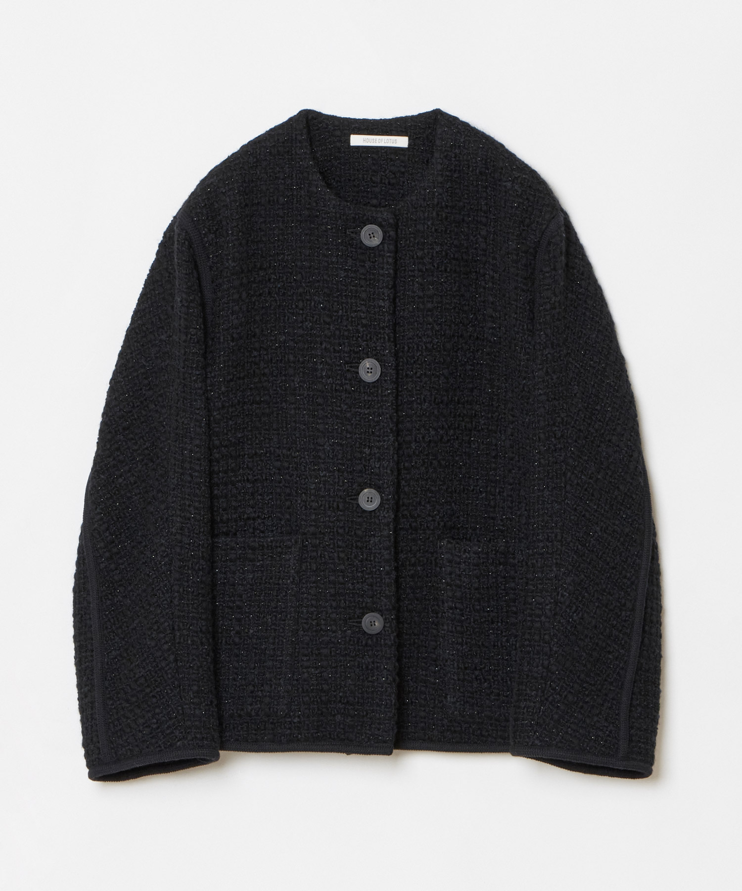 ロービングヤーンスラブツイードノーカラージャケット ｜ハウス オブ