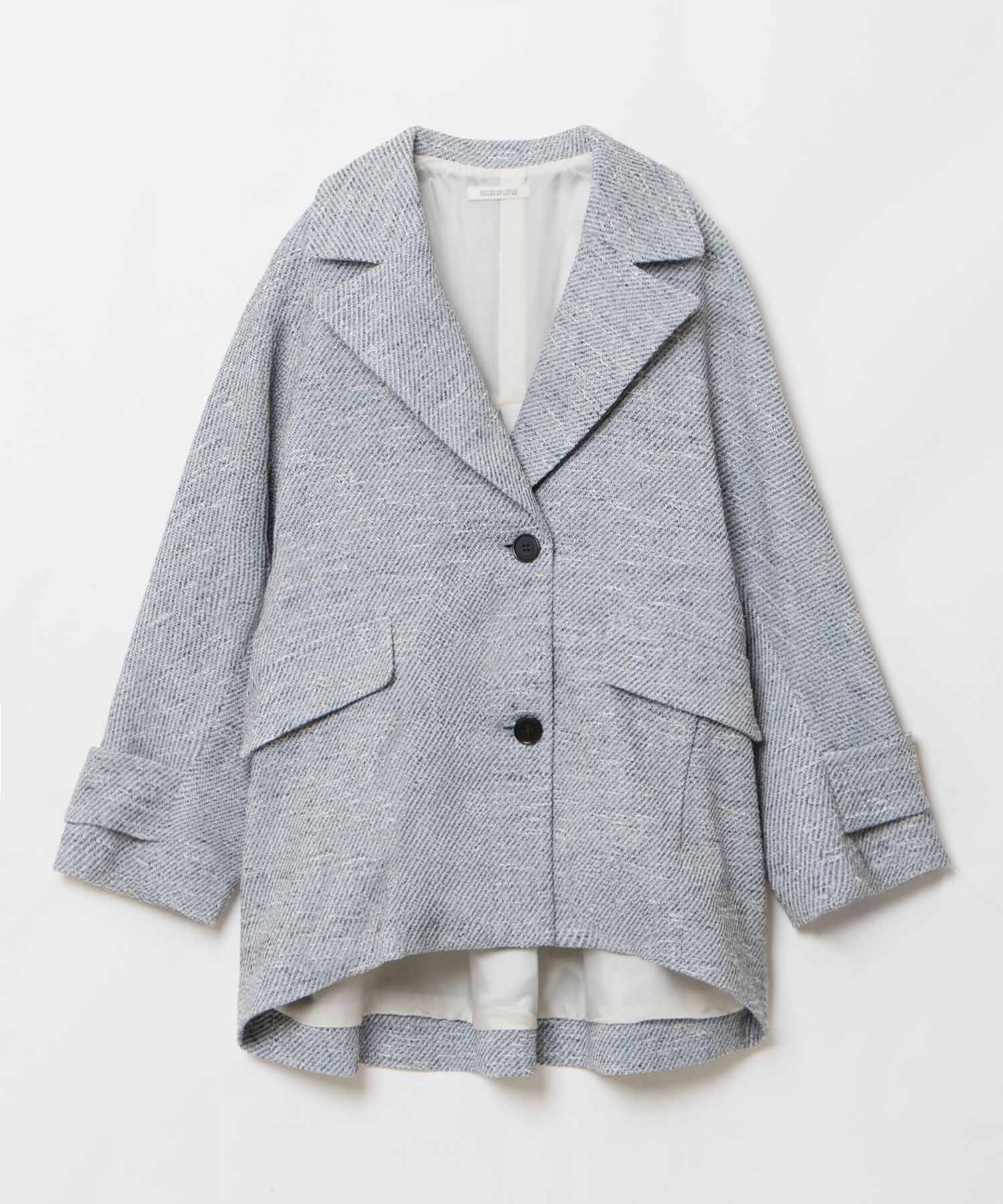 ミックスツイードケープライクコート ｜ハウス オブ ロータス＜HOUSE