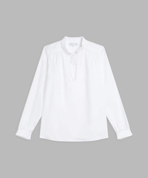 コットンポプリン 七分袖 ブラウス 