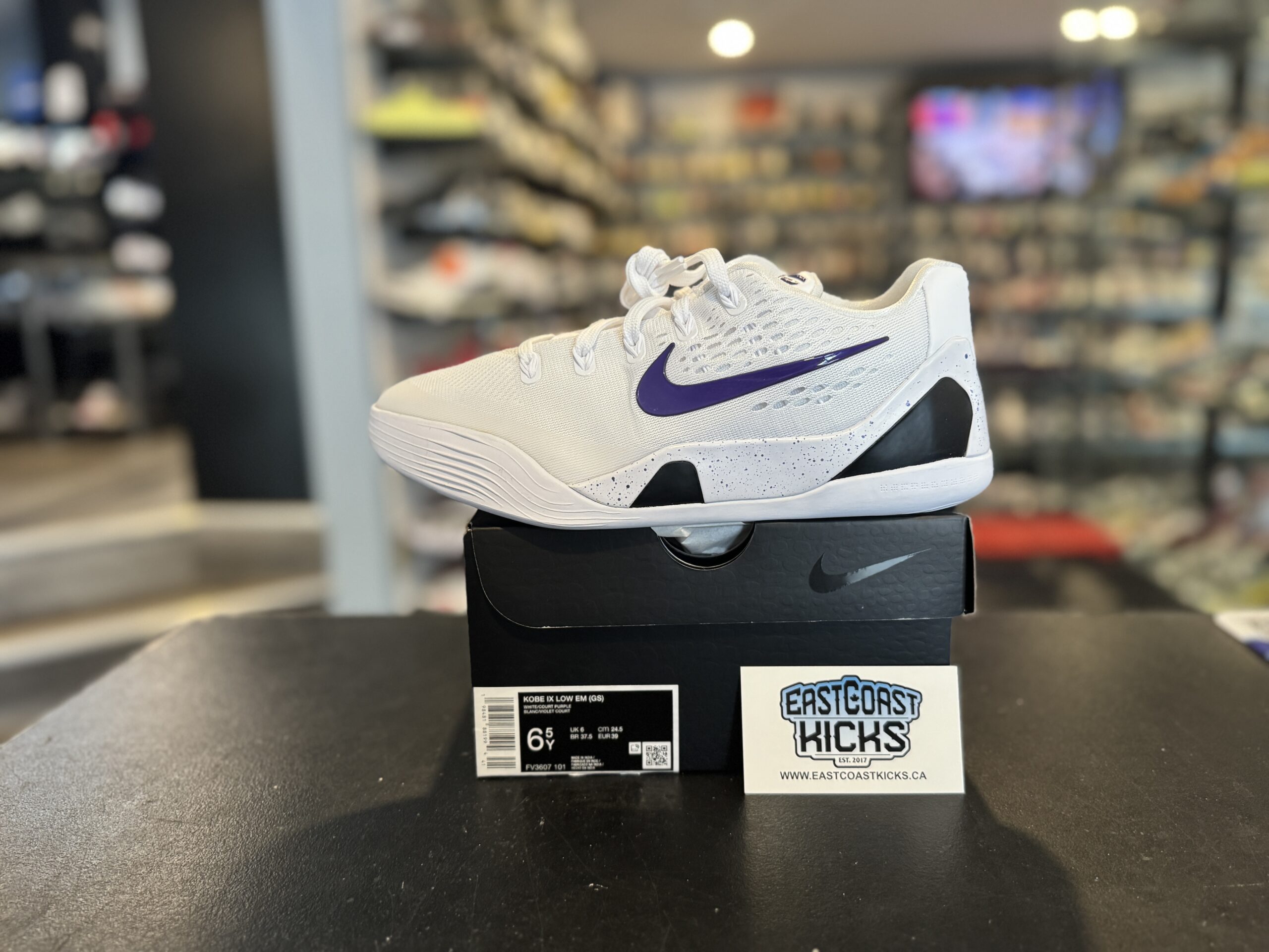 Nike Kobe 9 Elite Low EM Protro White Court Purple Size 6.5Y | eBay