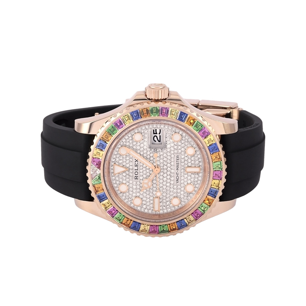 ロレックス ヨットマスター 116695SATS.FDDTD 全面ダイヤ シルバー