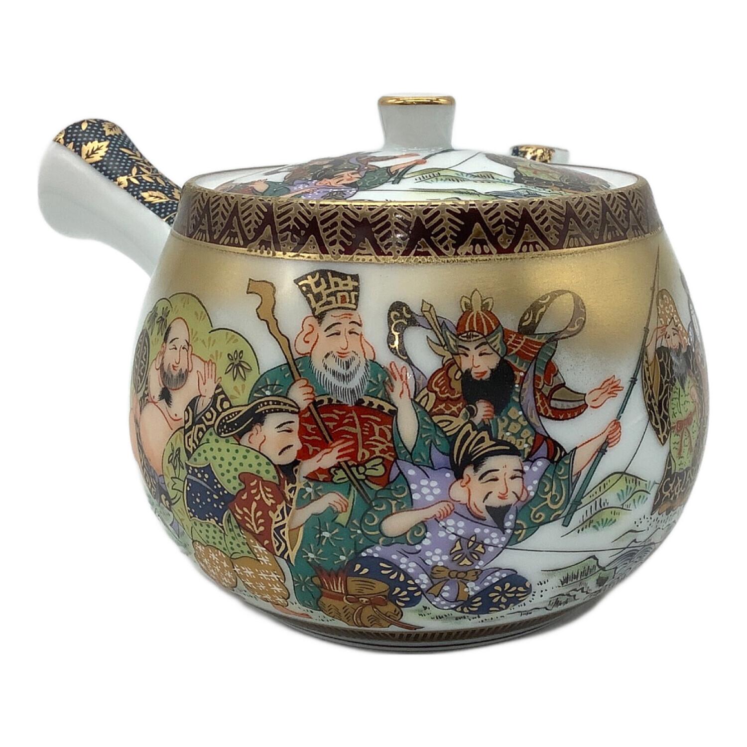 九谷金山 急須セット 七福神 急須1・蓋付湯呑み5セット 九谷焼