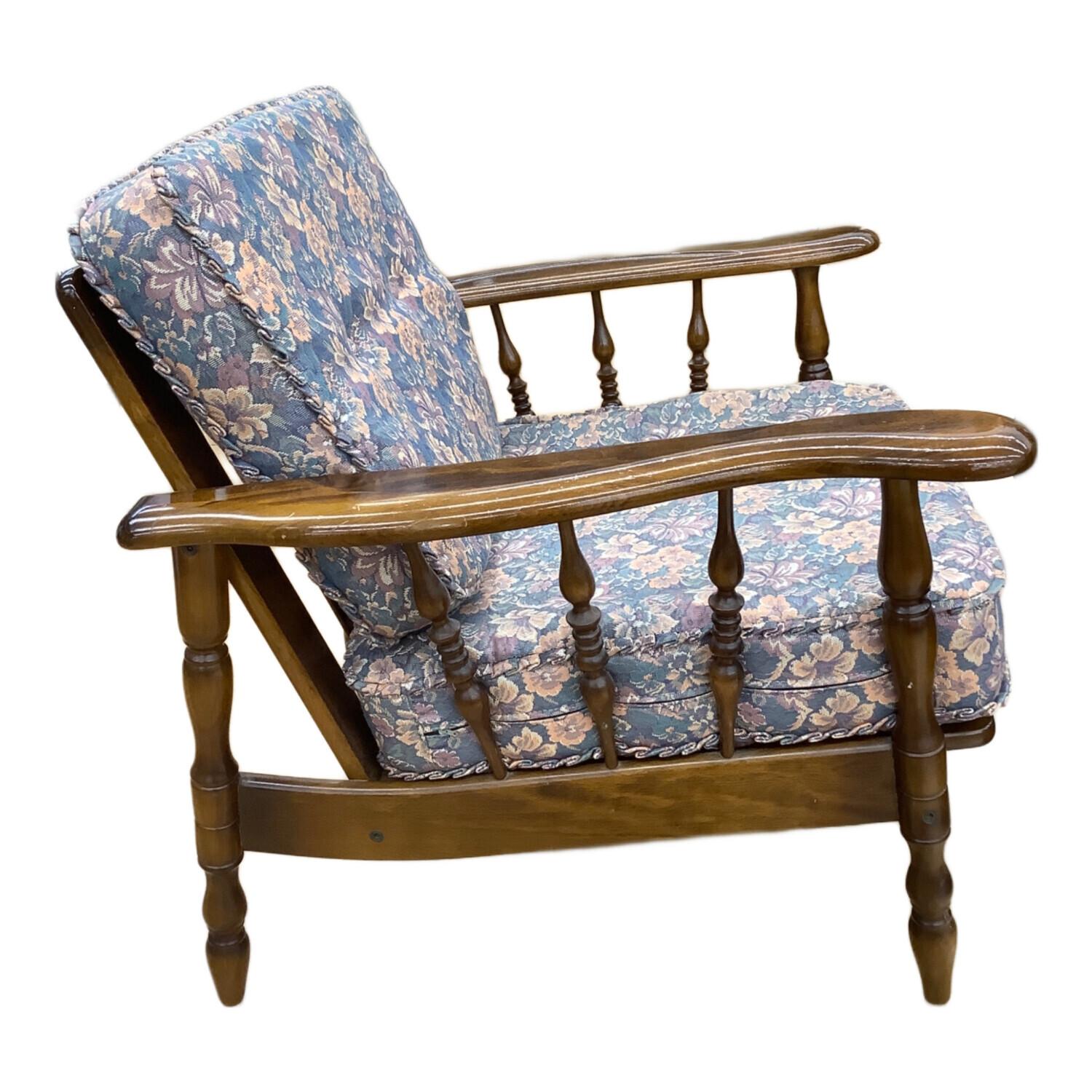 karimoku (カリモク) 1人掛けソファー 381 ブラウン×マルチカラー