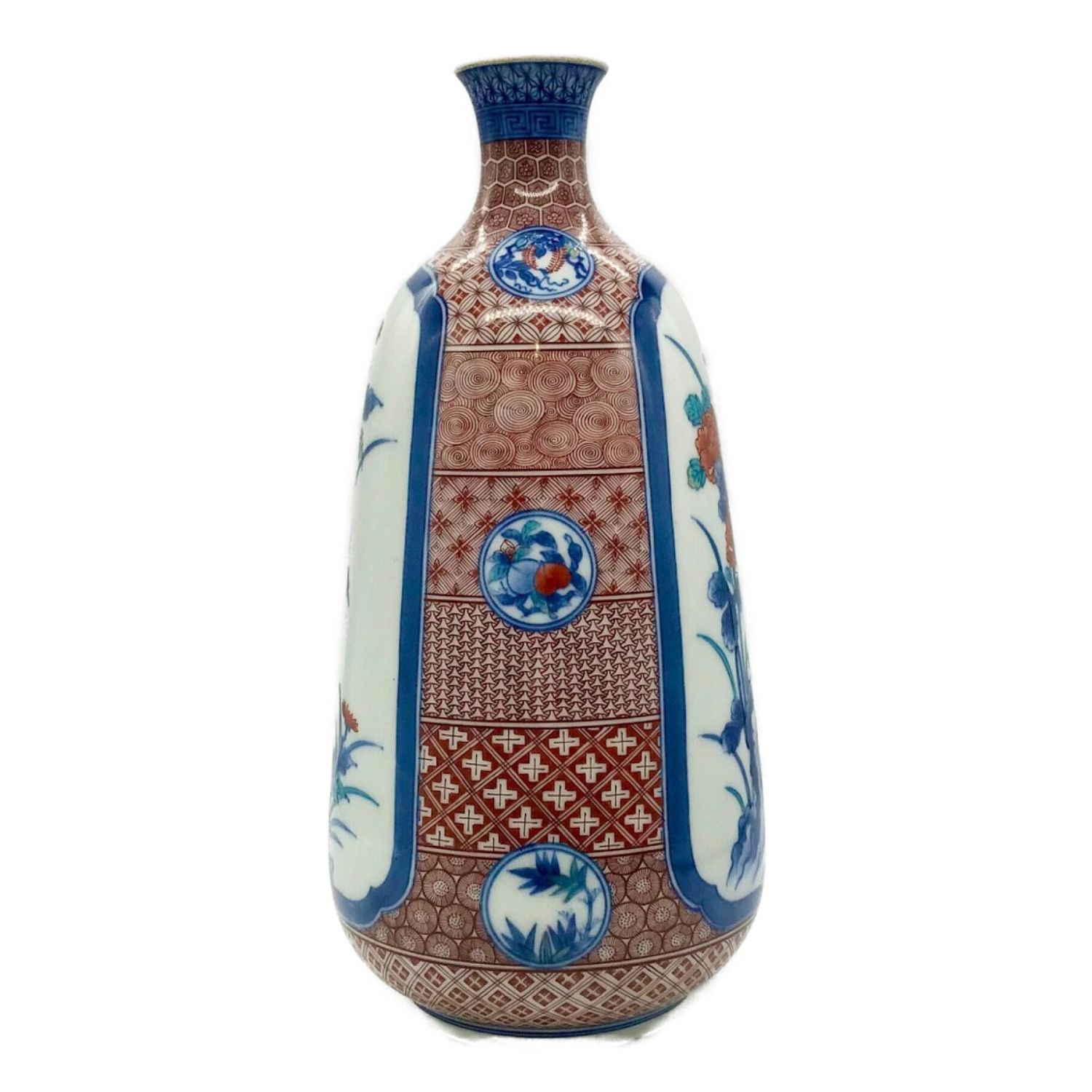 今泉今佑衛門 花瓶 錦芥子花瓶 箱付A1 今泉今佑衛門 花瓶 錦芥子花瓶