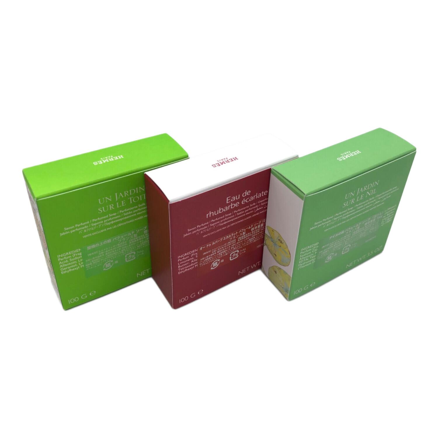 HERMES (エルメス) 石鹸セット パフュームドソープ 3個入り ナイルの庭