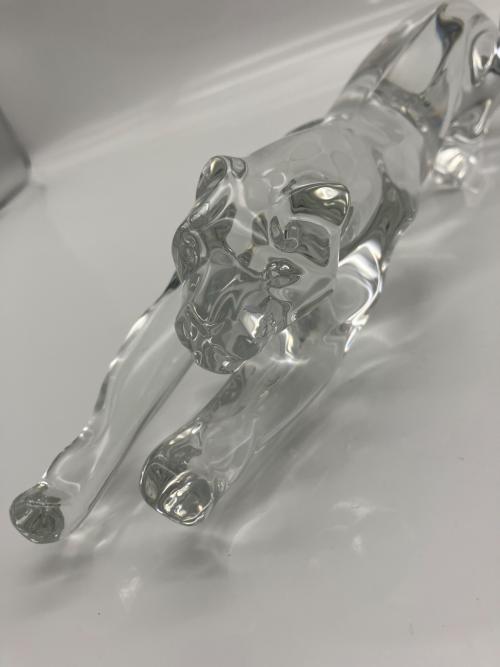 Baccarat (バカラ) パンサーリープ クリスタルフィギュリン ※台座難