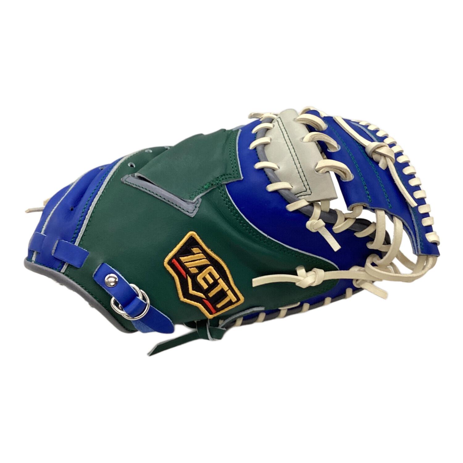 ZETT (ゼット) 軟式グローブ 約32cm ブルー×グリーン ケース付