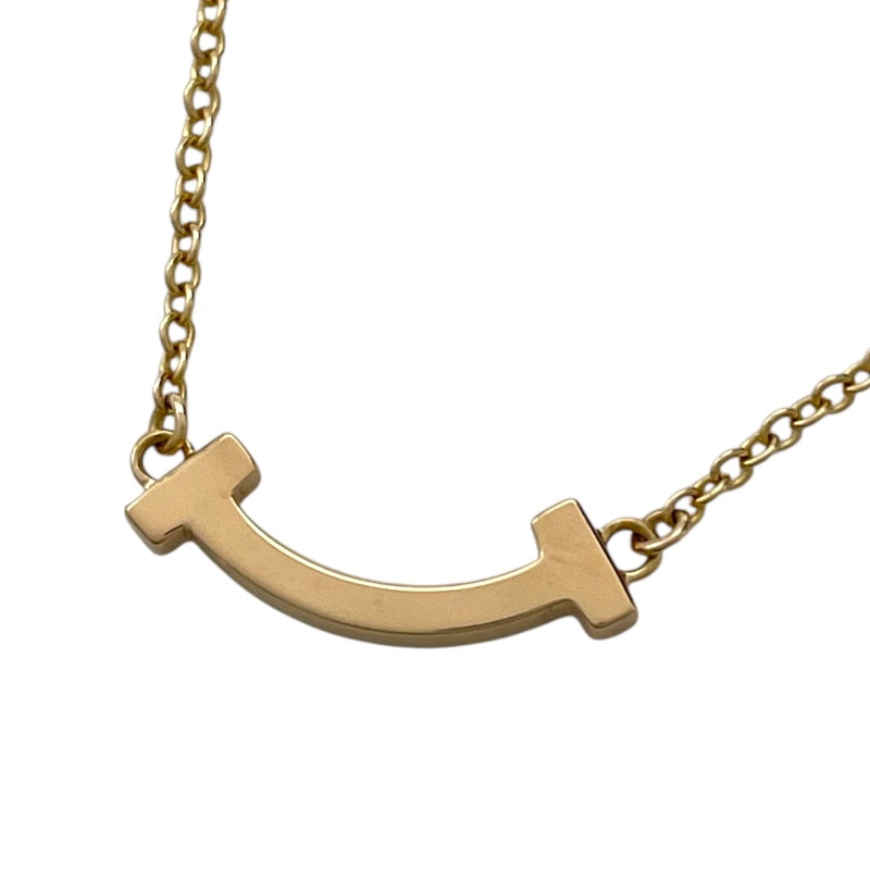 ティファニー TIFFANY＆CO Tスマイルネックレスミニ ゴールド Au750