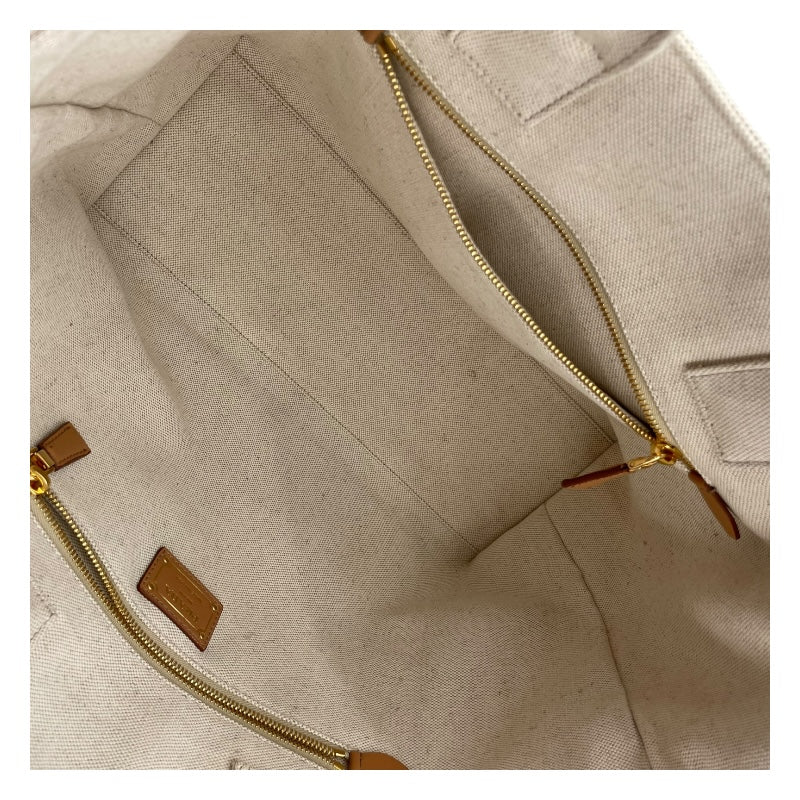 プラダ PRADA カナパ ラージ 2VG131 ベージュ キャンバス レディース