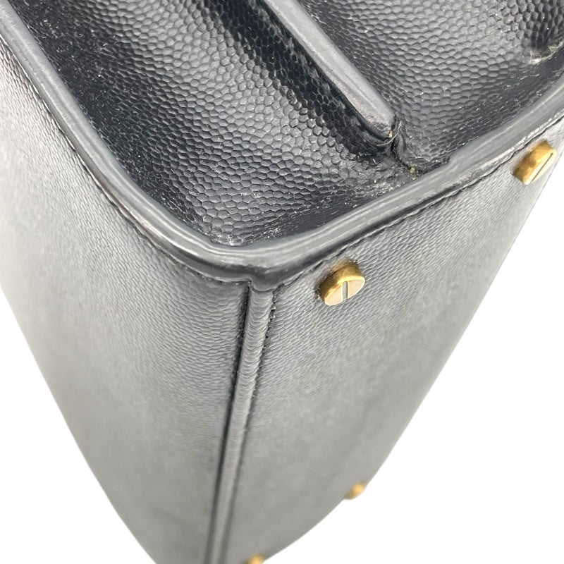 サンローラン SAINT LAURENT カサンドラ トップ ハンドバッグ ブラック