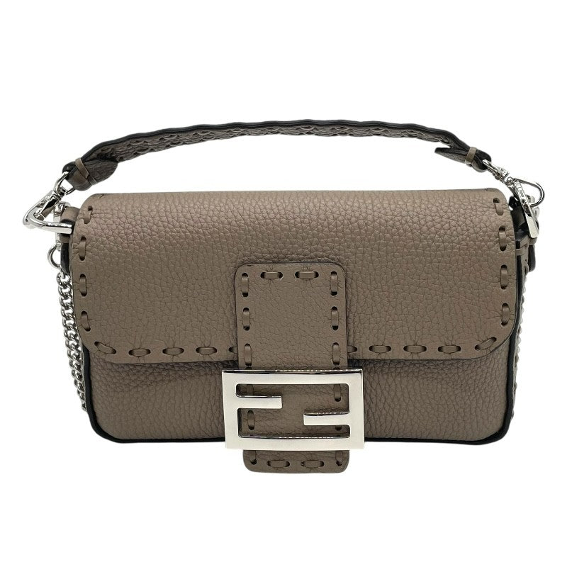 フェンディ FENDI セレリア バケットミニ 8BS017 グレー×SV金具 レザー