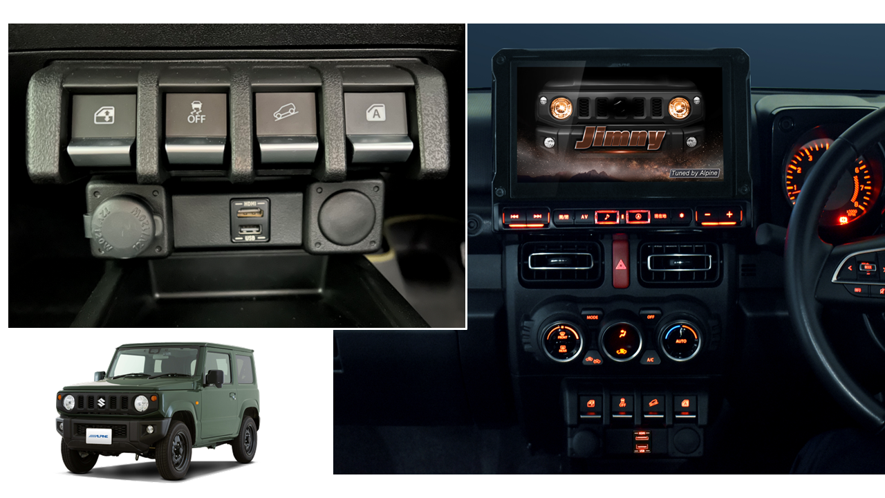 ジムニー/シエラ/ノマド用 10型カーナビBIG X/ビルトインHDMI入力標準