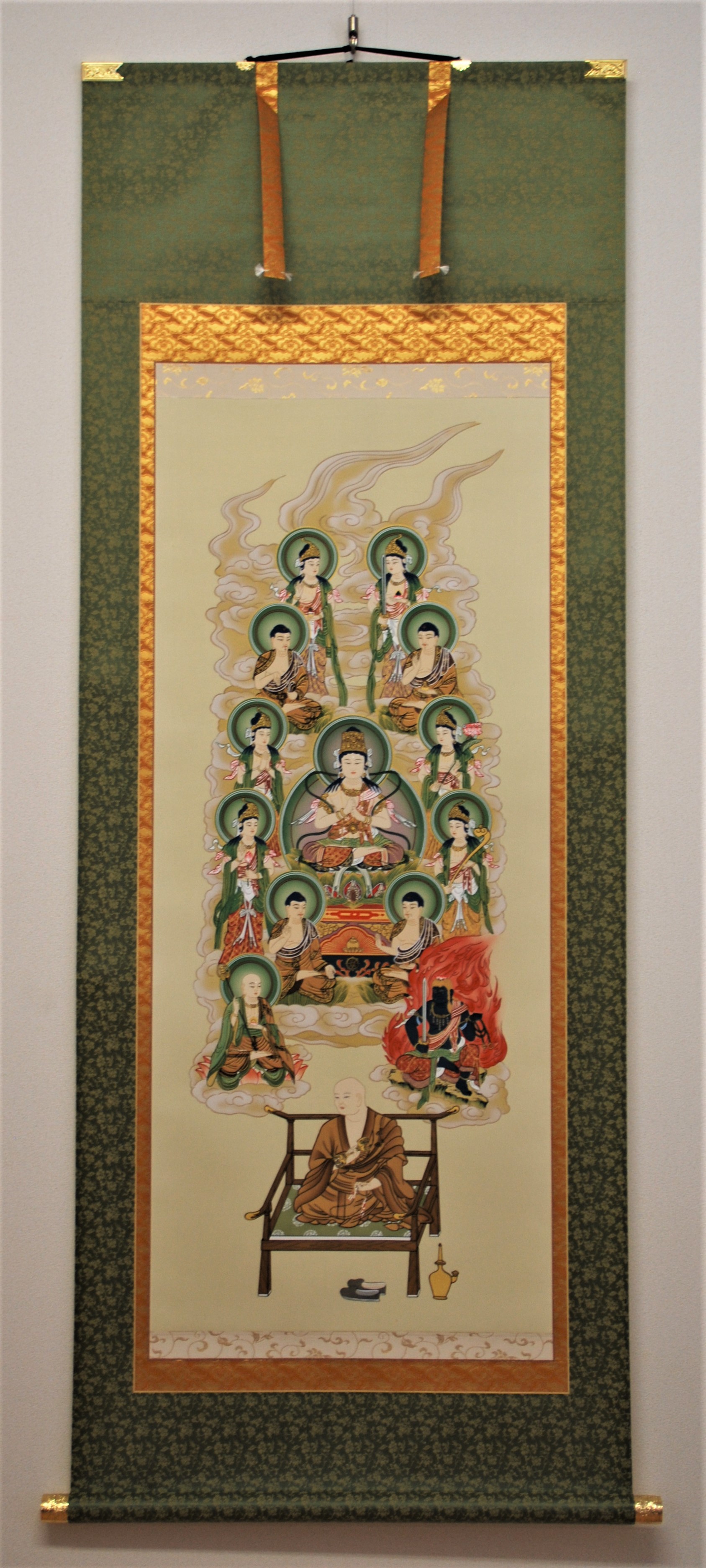 阿波掛軸堂 / K-04 真言十三佛大師付【絹本肉筆】（田中華堂）