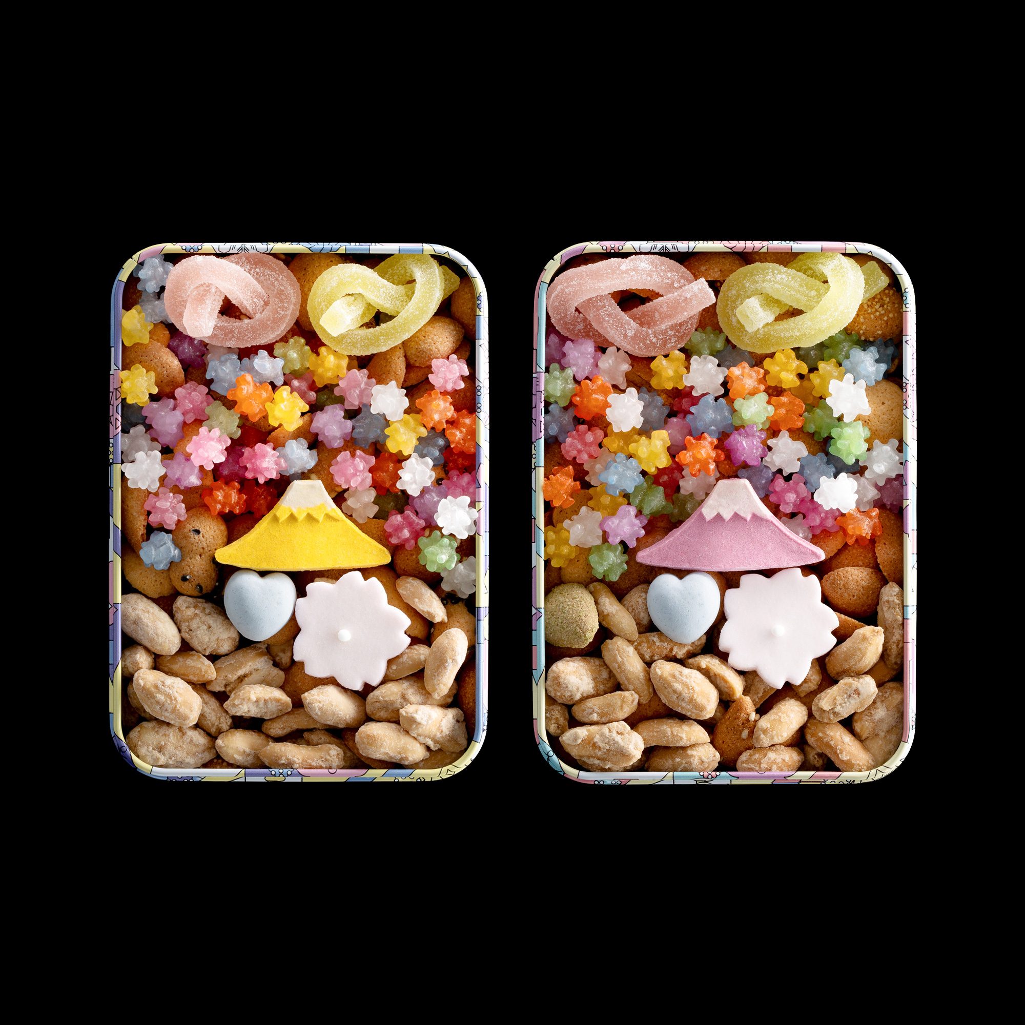 135周年限定缶 春の花紫＆春の菊花2缶セット| 銀座菊廼舎 冨貴寄(ふき