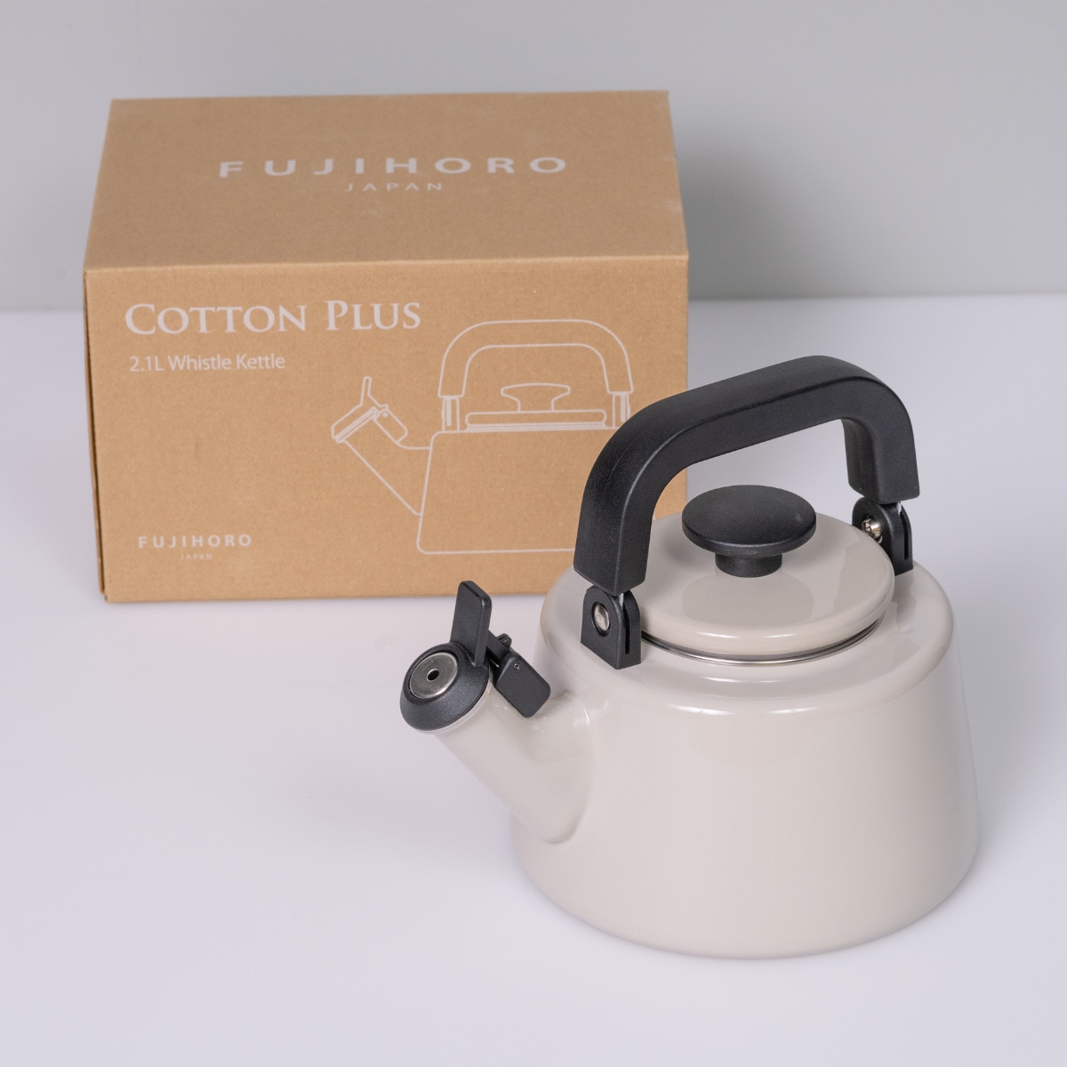 笛吹きケトル 2.1L IH対応 Cotton Plus 富士ホーロー Honey Ware