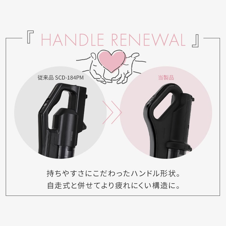 充電式サイクロンスティッククリーナー SCD-185PM-B ブラック