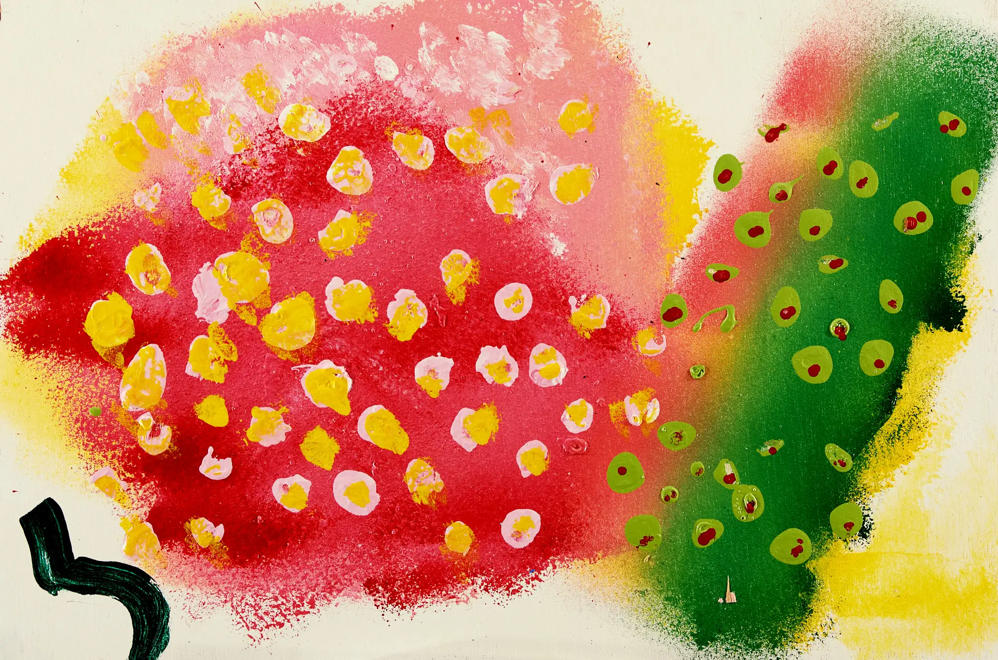 題名：「あの時の恋よ、ここに記す。」水彩画（アクリル） 題名