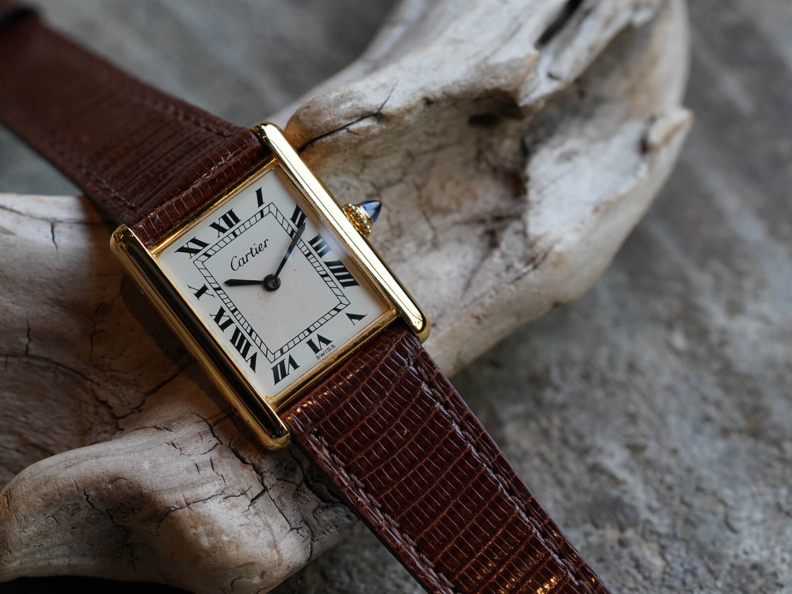 カルティエ/プレマストタンクLM/ホワイトローマンダイヤル