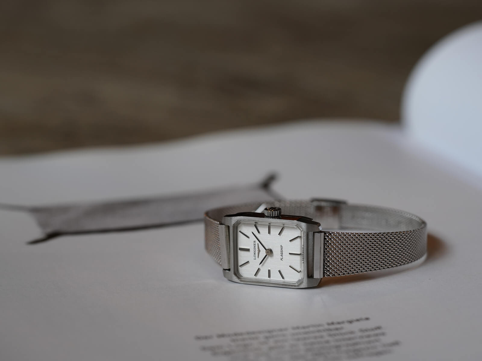 ロンジン/フラッグシップ/レクタンギュラーケース/シルバーダイヤル