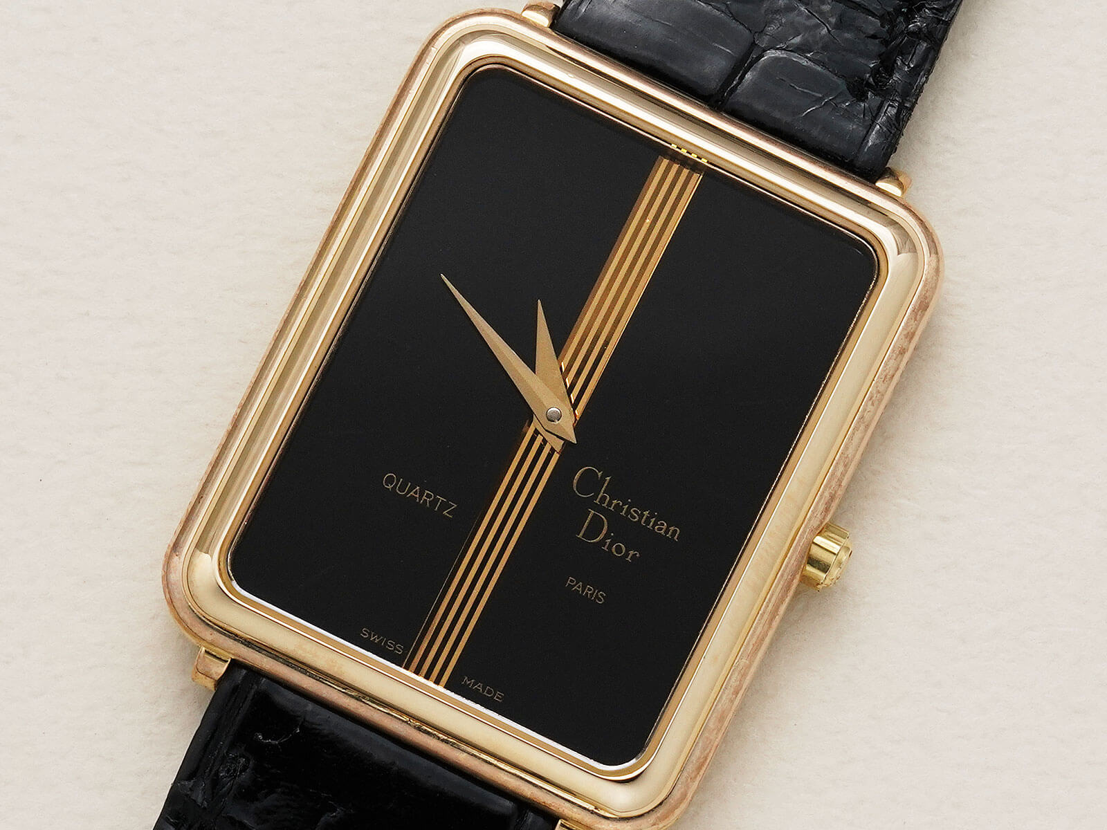 クリスチャンディオール/ディオールスクエアー/オニキスダイヤル