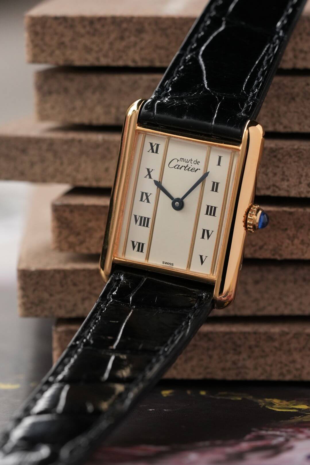 マスト ドゥ カルティエ/マストタンクLM/縦ローマンダイヤル