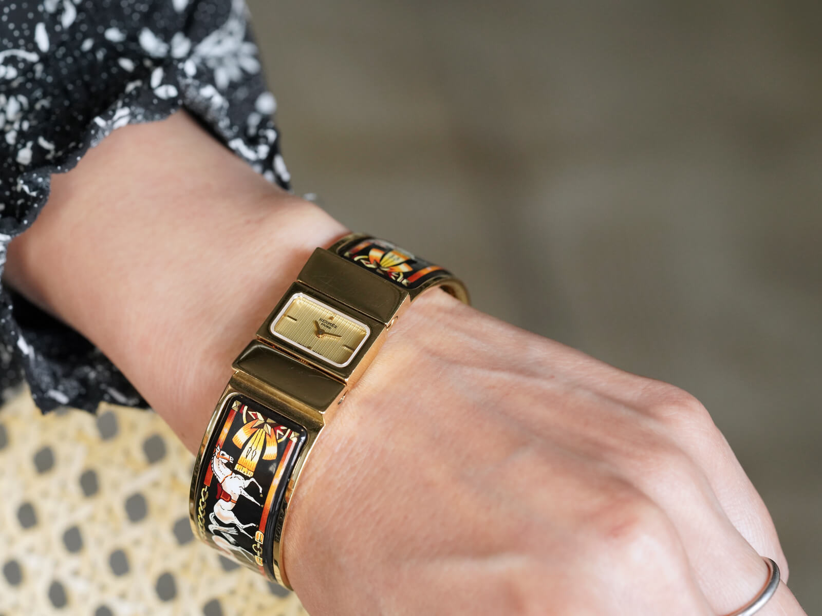 エルメス/バングルウォッチ/ロケ/ゴールドダイヤル/Hermes/Bangle