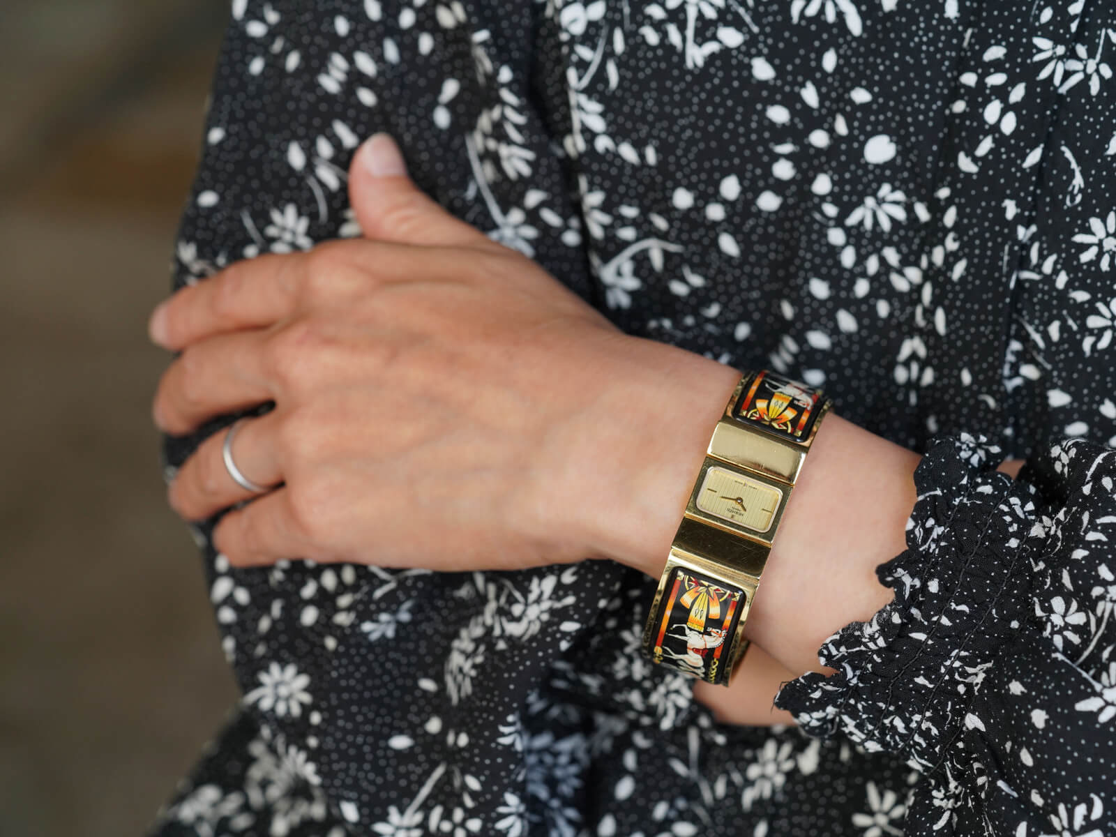 エルメス/バングルウォッチ/ロケ/ゴールドダイヤル/Hermes/Bangle