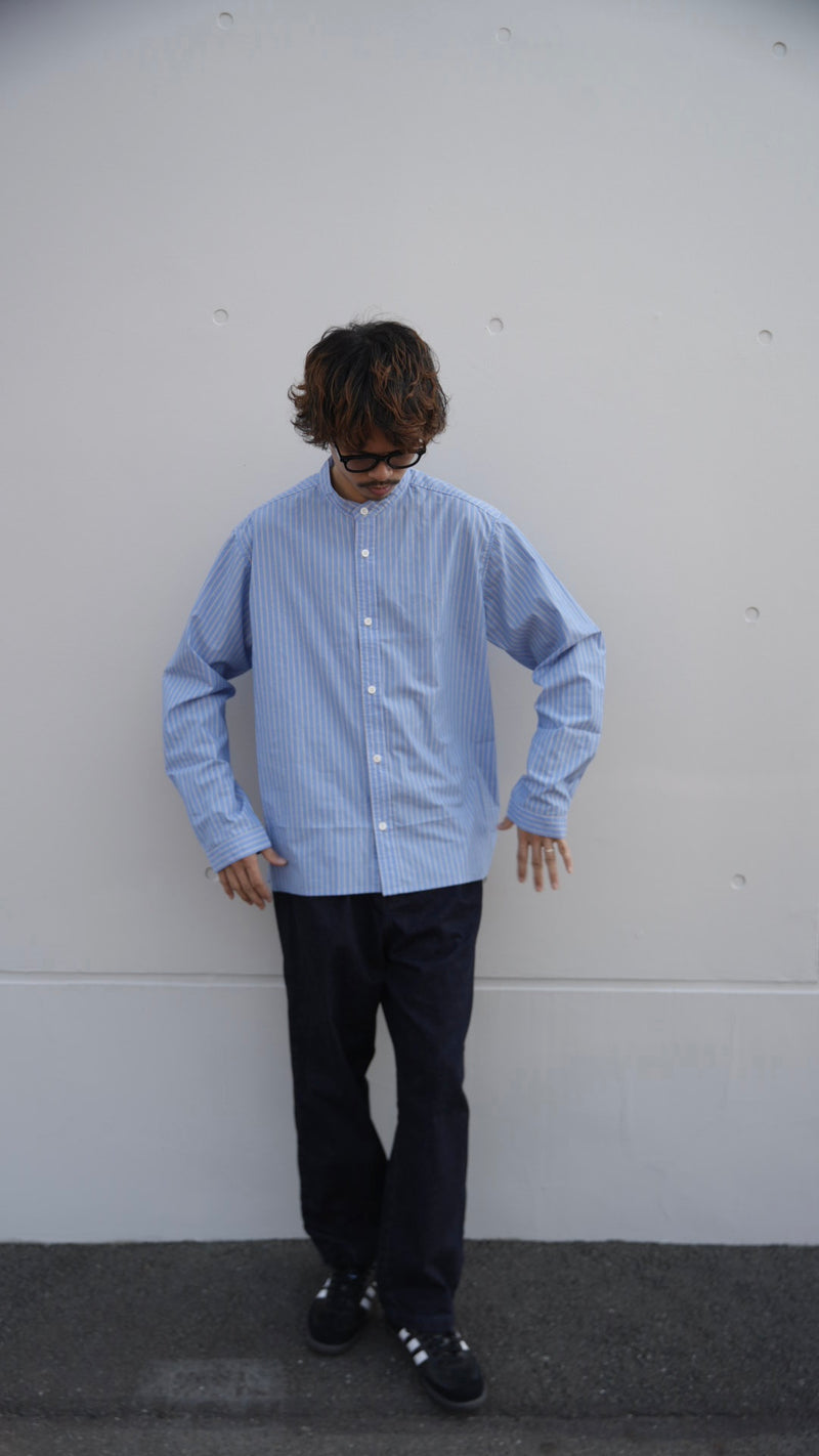 Stripe over shirts(ストライプオーバーシャツ/ブルー) – EDIT CLOTHING