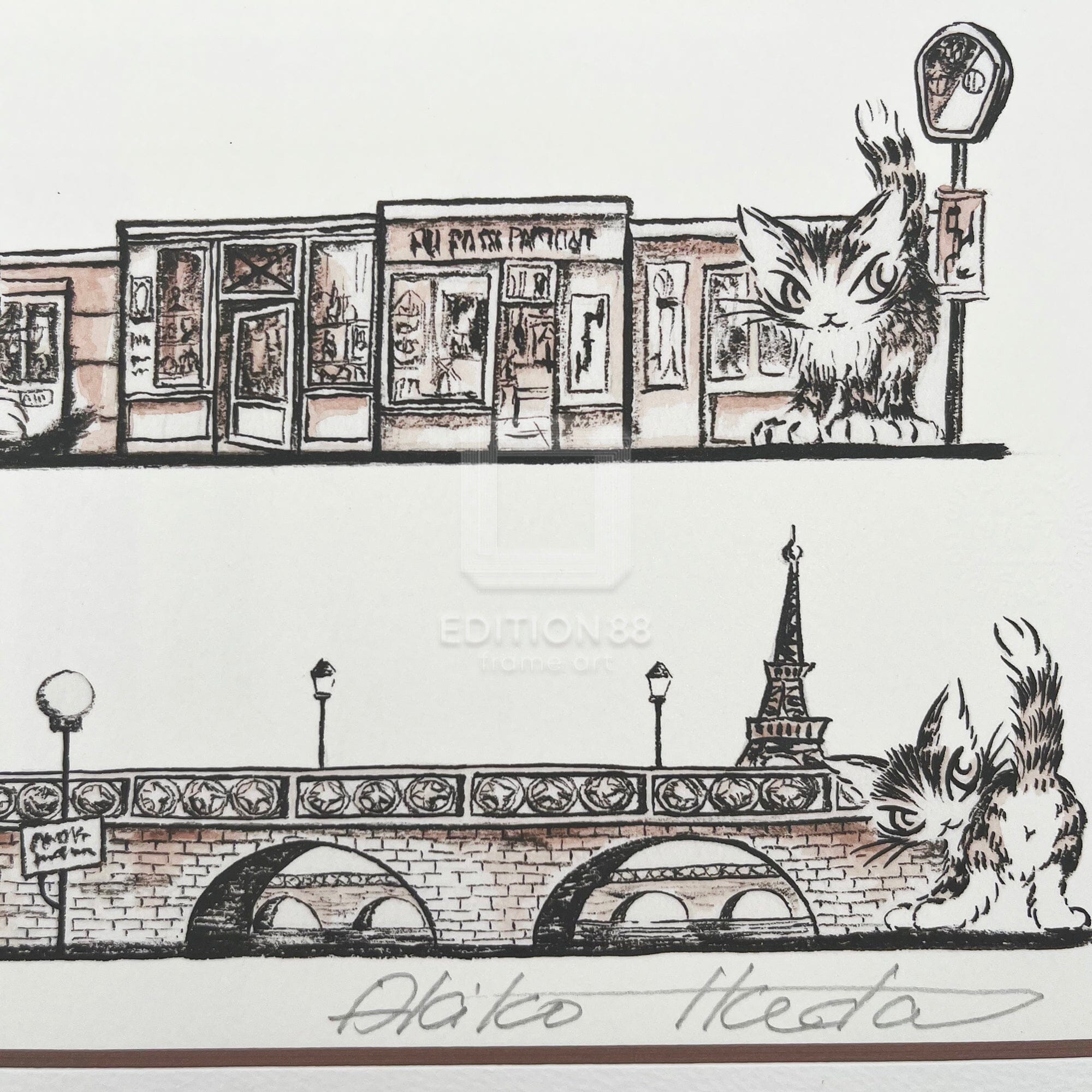 猫のダヤン 88グラフ「パリの子猫たち」/池田あきこ（直筆サイン入り