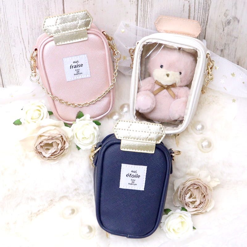 nui.香水ボトル風ぬいポーチ ピンク 【推し活】｜アニメ・キャラクター