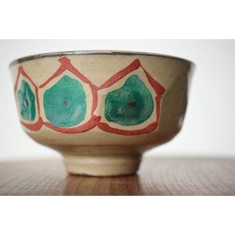 琉球 壺屋焼 小橋川仁王 茶碗2点 P482｜骨董店 のびる 古美術 骨董