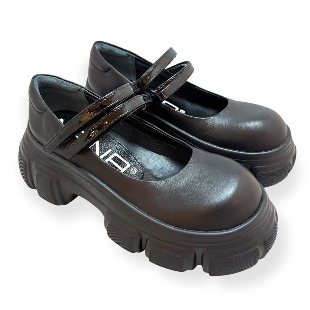 送料無料】MANA マナ ダブルストラップ メリージェーン シューズ 厚底