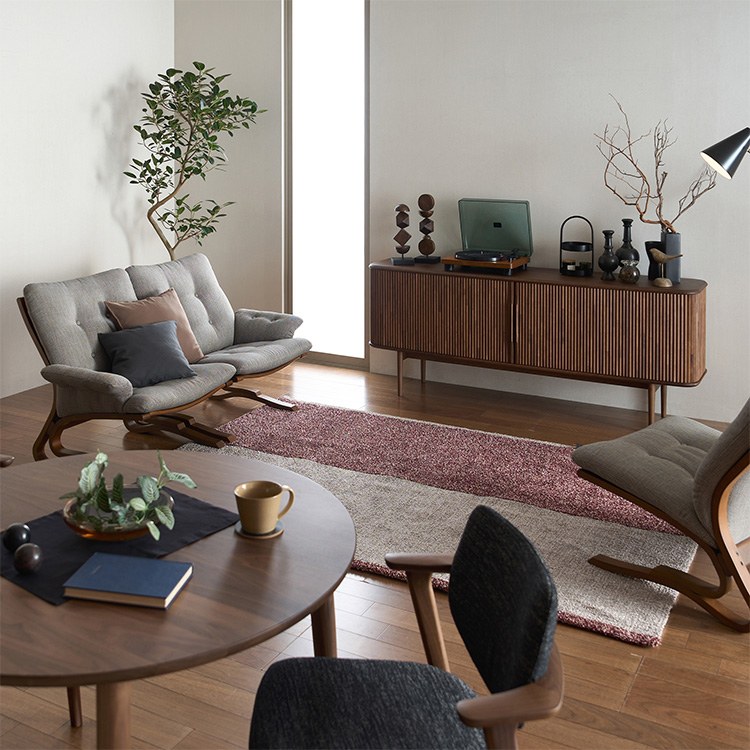 左肘ソファ 幅77cm WW7709 ミックスブラック ローストビーチ 通販