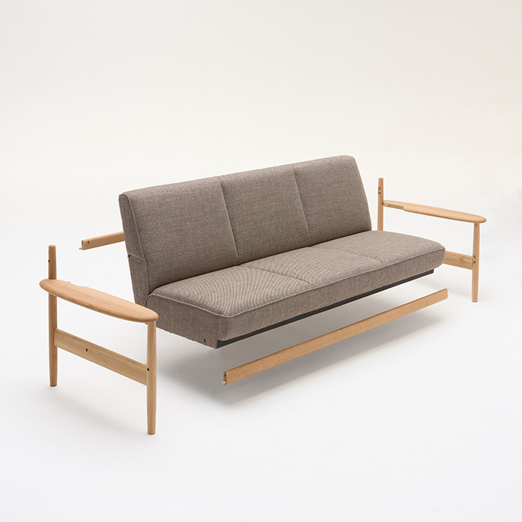 1人掛ソファ 幅79cm WW1900 ブラウン ピュアオーク 通販| 【公式