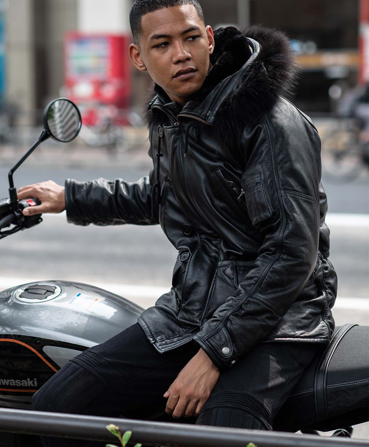 Leather jacket leather coat military | Kadoya official online shop