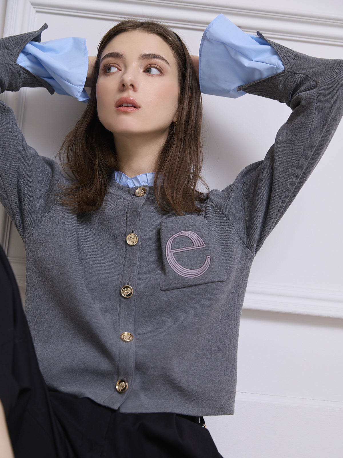 1.14 New Color】Attached collar カーディガン