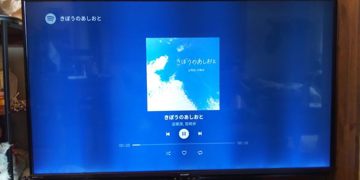 液晶テレビ SHARP AQUOS 4T-C50AJ1 に黒影縦帯が出て長期保証修理