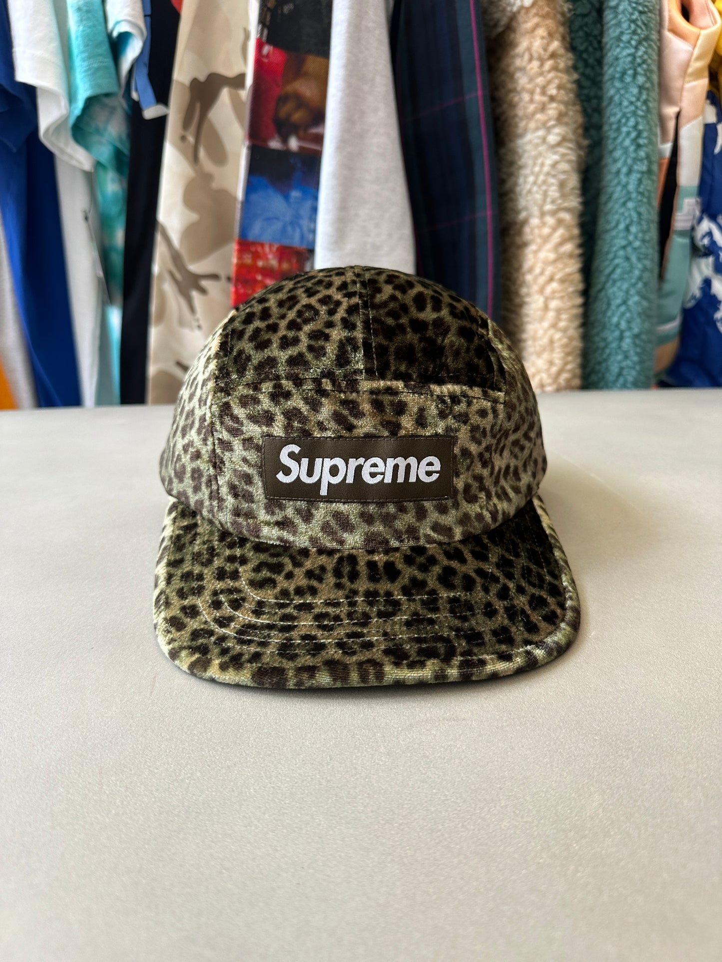 Supreme - Leopard Velvet Box Logo Hat (Olive) – eluXive